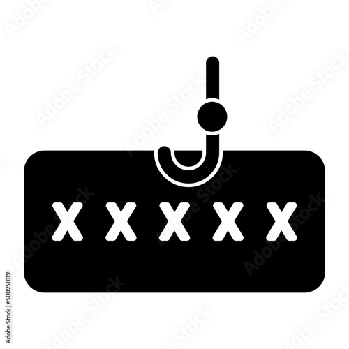 An editable design icon of password phishing