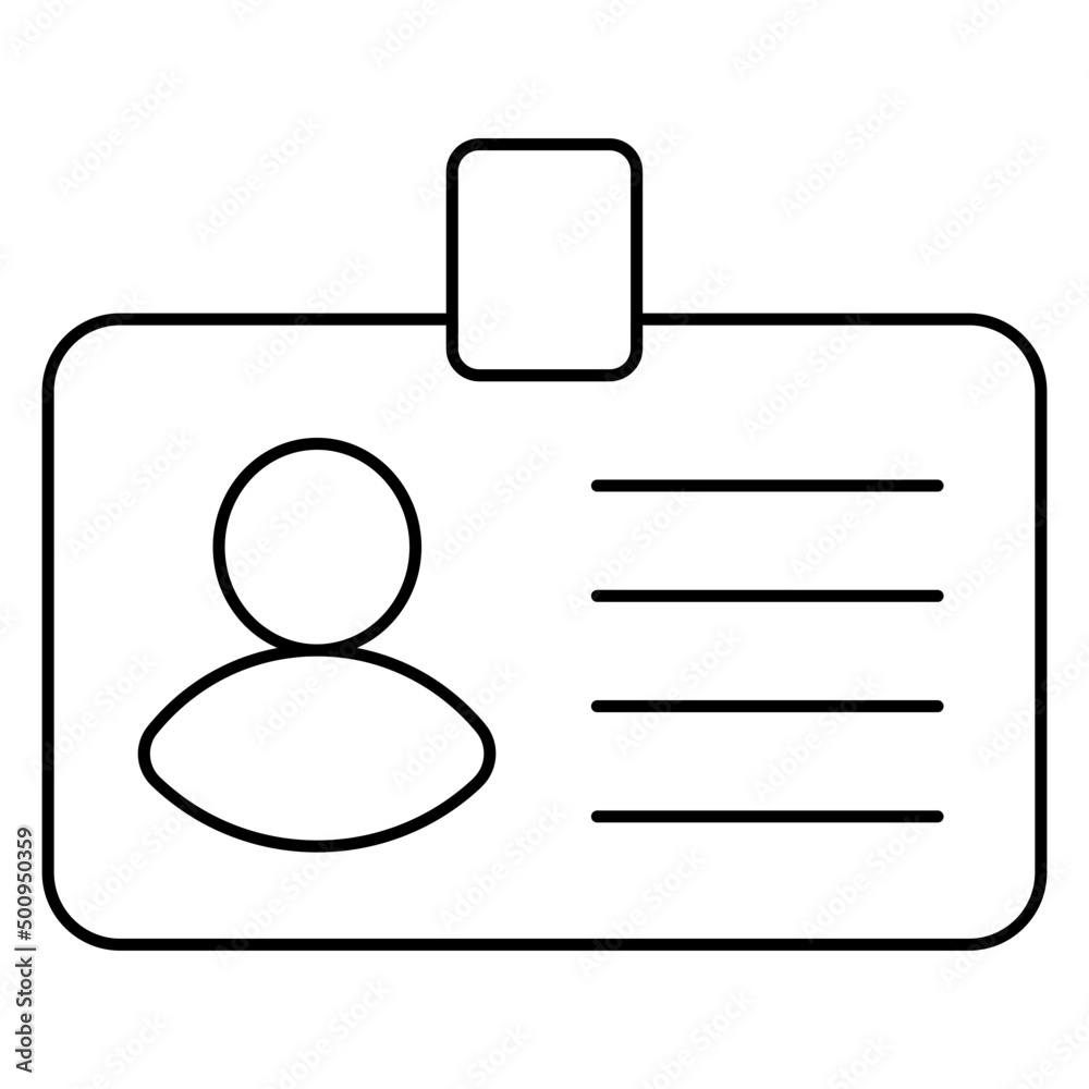 A modern design icon of I'd card A modern design icon of I'd card