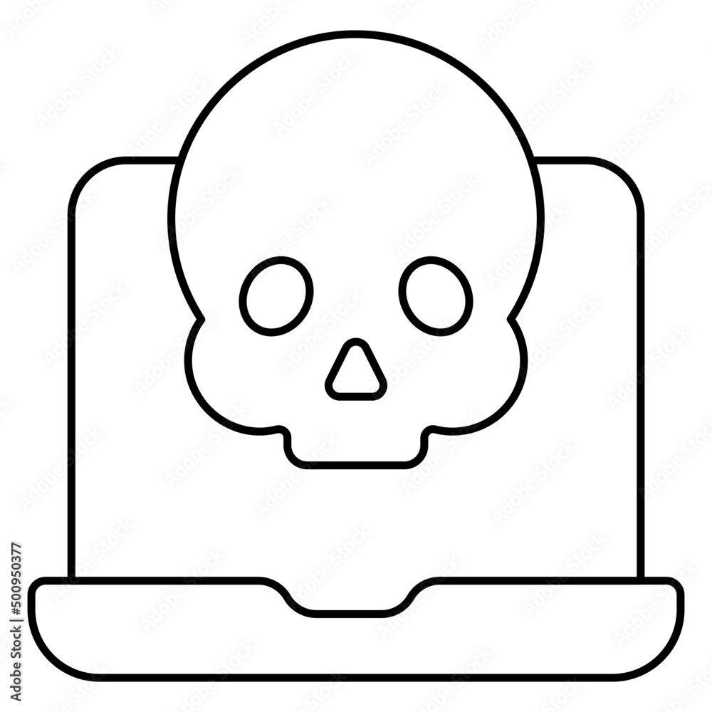 Perfect design icon of online danger Perfect design icon of online danger
