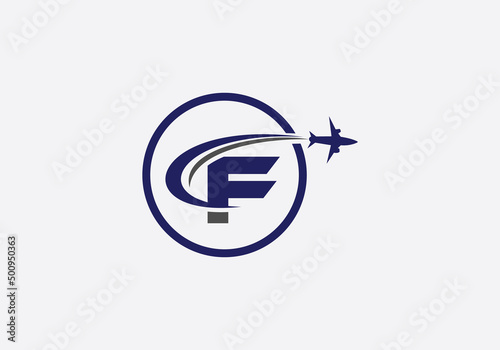 Aviation and airlines logo, Tour and travel agency symbol design with letter and alphabets