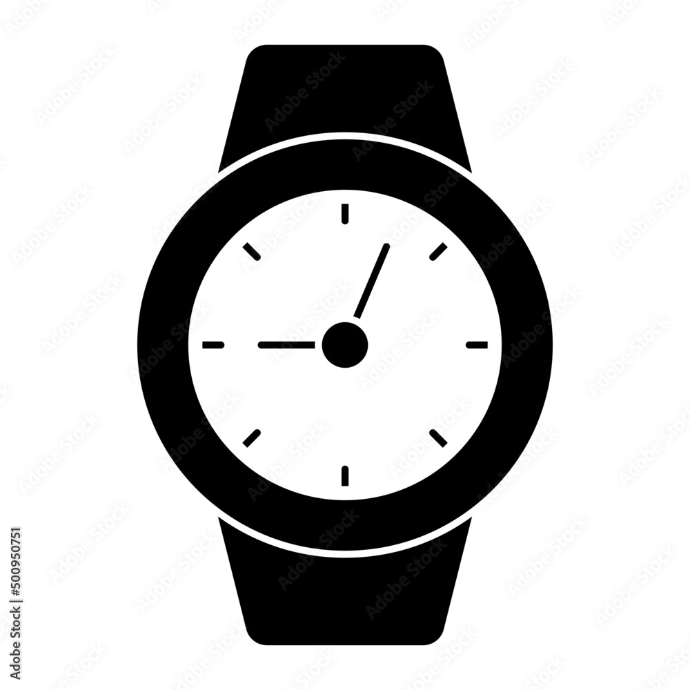 Editable design icon of wrist watch Editable design icon of wrist watch