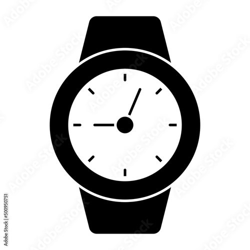 Editable design icon of wrist watch