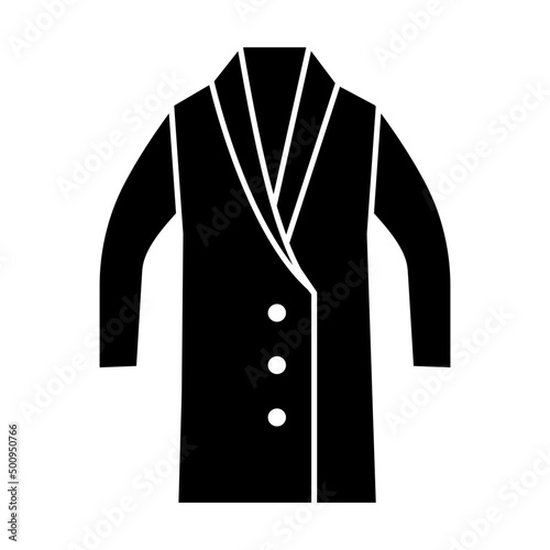 Long coat icon, editable vector