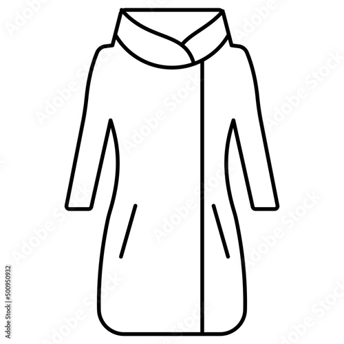 Long coat icon, editable vector