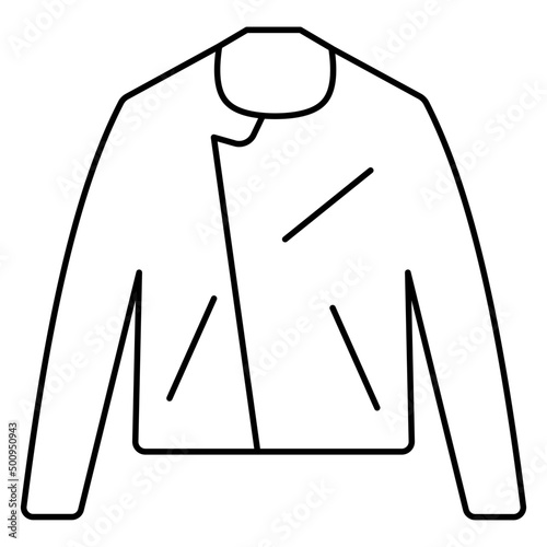 Icon of jacket in linear design