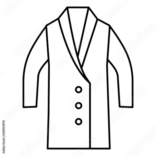 Long coat icon, editable vector