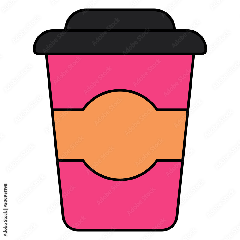 An editable design icon of takeaway drink An editable design icon of takeaway drink