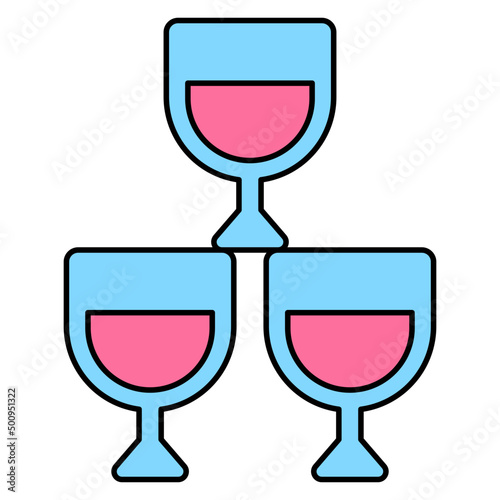 Editable design icon of glass tower