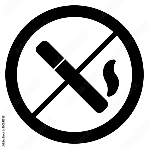 A perfect design icon of smoking ban