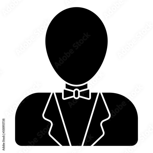 Waiter character, editable vector