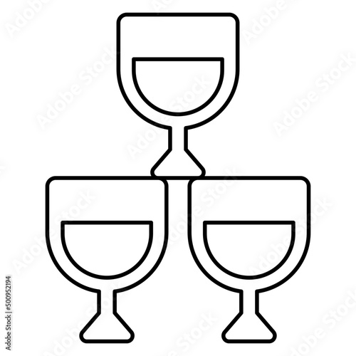 Editable design icon of glass tower