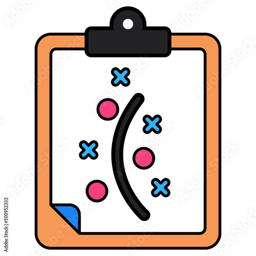 A flat design icon of stratagem