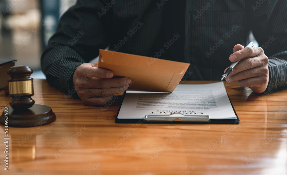 lawyer or attorney who is taking bribes reads the statute of