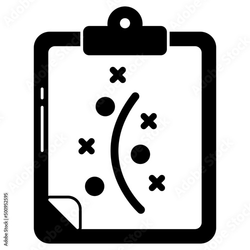 A solid design icon of stratagem