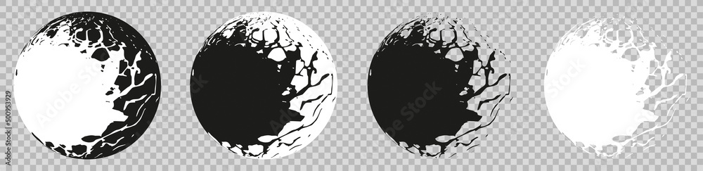 BOULE AVEC TEXTURE GRAPHIQUE ENGLOBANTE