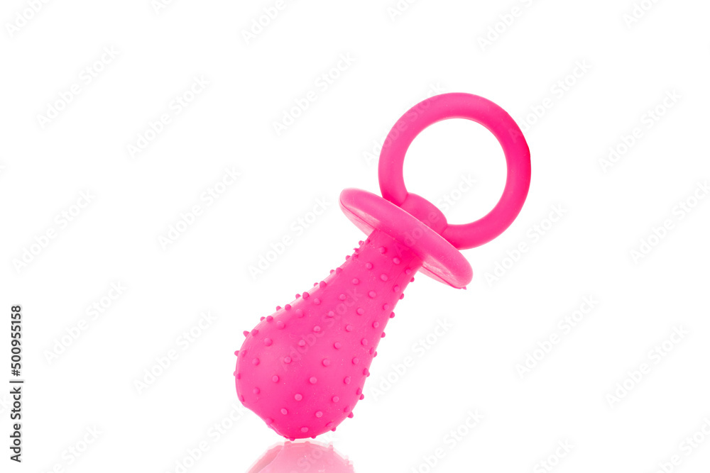 One rubber toy for dogs, close-up, isolated on a white background. One rubber toy for dogs, close-up, isolated on a white background.