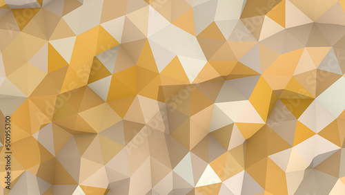 Yellow Triangles  Abstract 3D Background