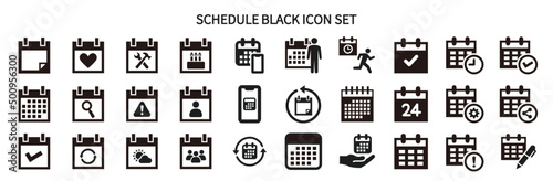Icon set related to schedules and plans