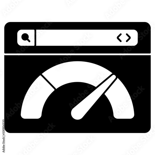 An icon design of researcher speed test