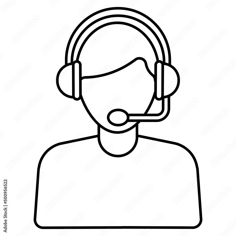 A trendy vector design of customer service A trendy vector design of customer service