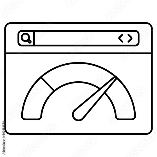 An icon design of researcher speed test