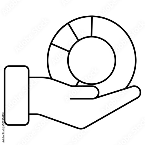 An editable design icon of analytical care