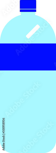 Recycled plastic bottle icon in vector format.