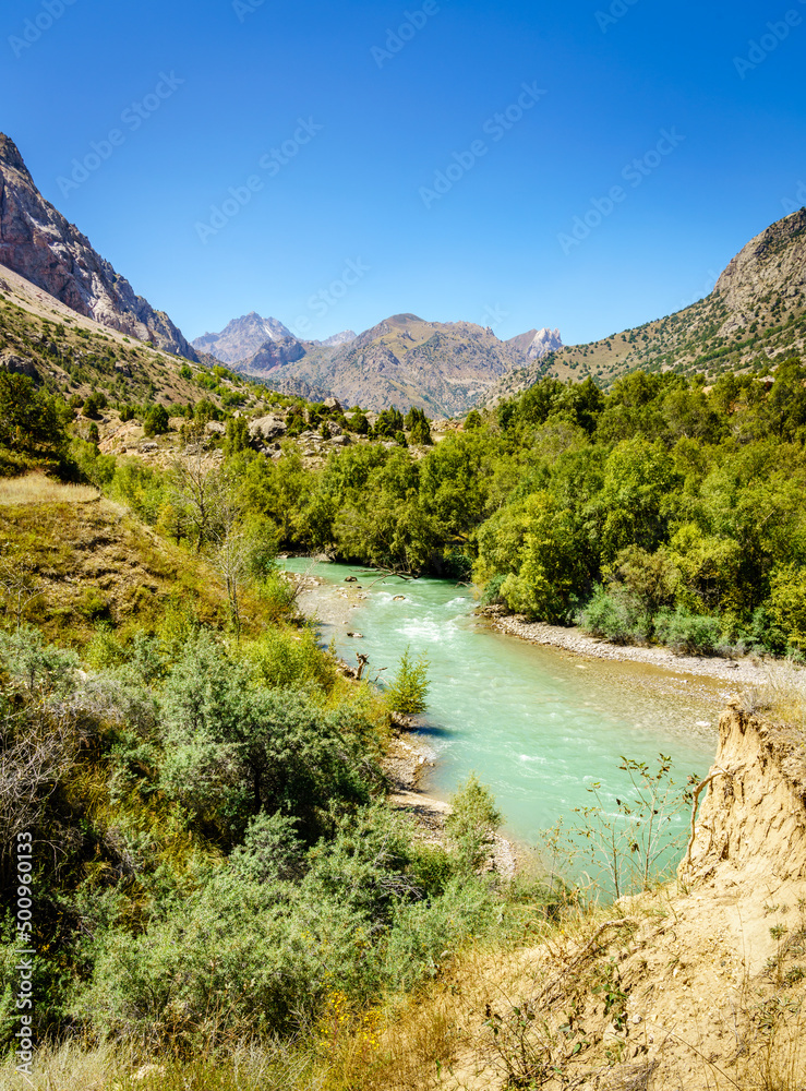 River in the mountains of Tajikistan River in the mountains of Tajikistan