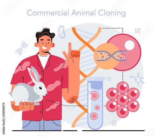 Biotechnology concept. Cellular and biomolecular processes research