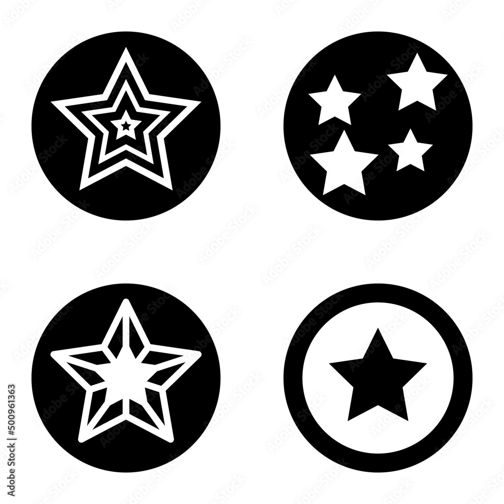 Stars1sg Flat Icon Set Isolated On White Background Stars1sg Flat Icon Set Isolated On White Background