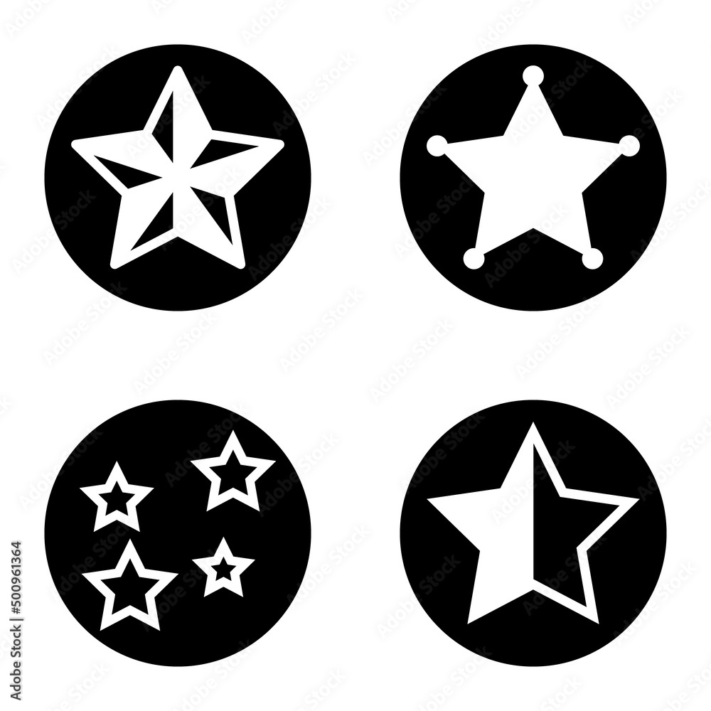 Stars1sg Flat Icon Set Isolated On White Background Stars1sg Flat Icon Set Isolated On White Background
