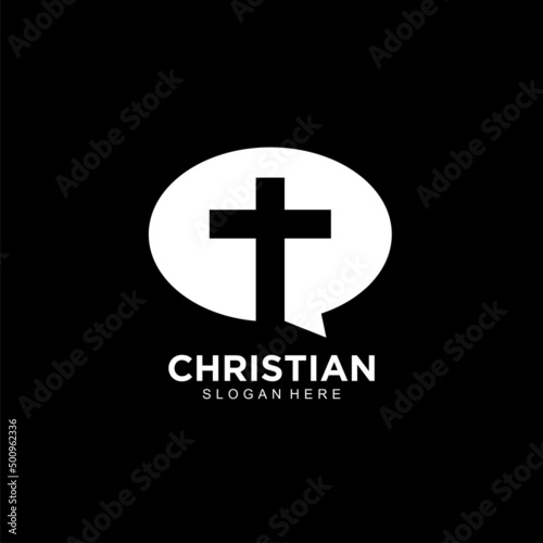 Cross logo or icon design for christian community