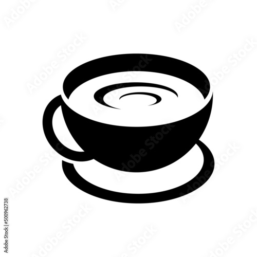 Vector coffee mug icon, simple logo