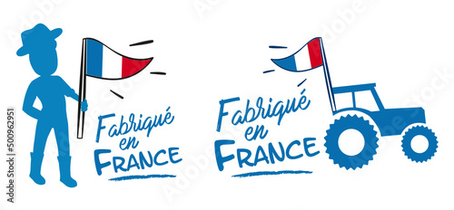 Logo fabriqué en France, producteur de France, produit en France © CURIOS