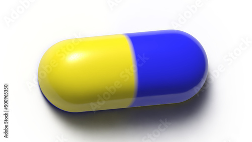 pill on white background