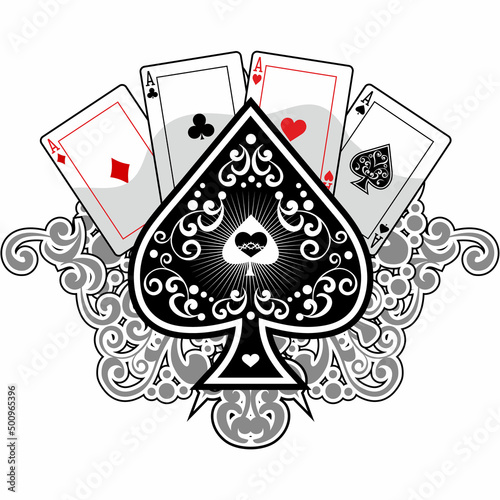 ace of spades , grunge vintage design t shirts
