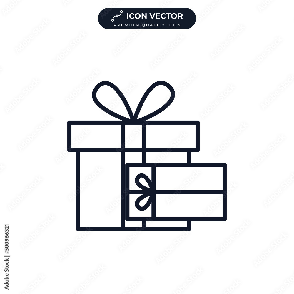 gift icon symbol template for graphic and web design collection logo vector illustration