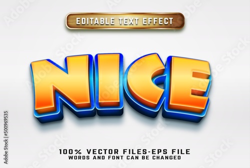 nice 3d comic style txt effect premium vectors