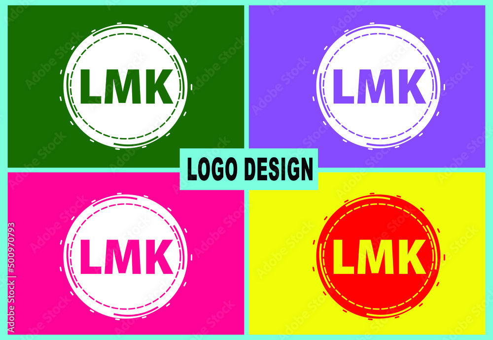 LMK letter new logo and icon design template