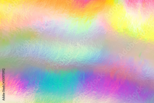 Holographic foil texture, abstract trendy background. photo