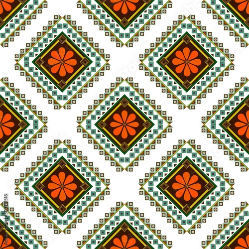Geometric ethnic pattern traditional Design for background,carpet,wallpaper,clothing,
wrapping,Batik,fabric,sarong,embroidery style.