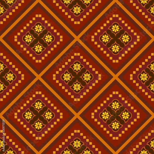 Geometric ethnic pattern traditional Design for background,carpet,wallpaper,clothing,
wrapping,Batik,fabric,sarong,embroidery style.