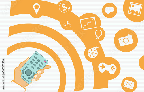 Remote Control In Technology Life Art - Vector
