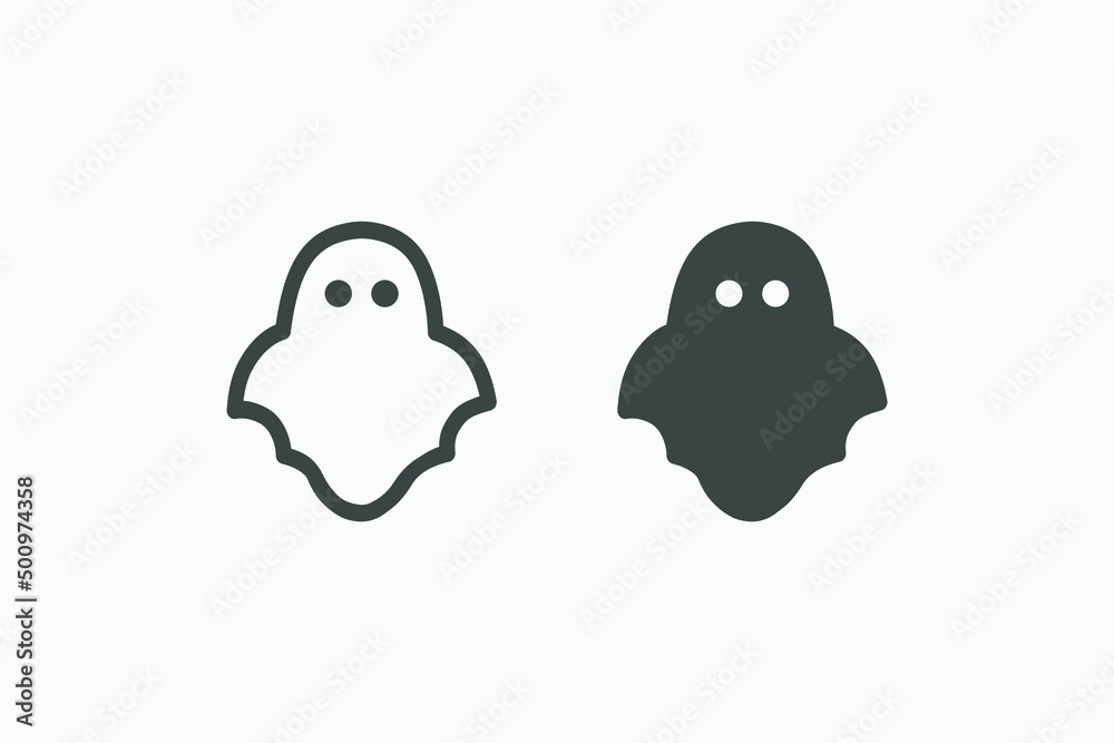 monster, ghost, phantom icon vector symbol set isolated on grey background monster, ghost, phantom icon vector symbol set isolated on grey background