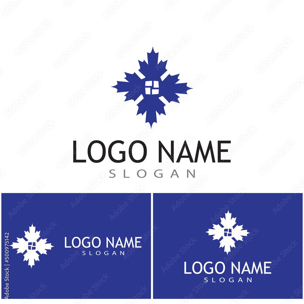 Maple leaf vector illustration design template Maple leaf vector illustration design template