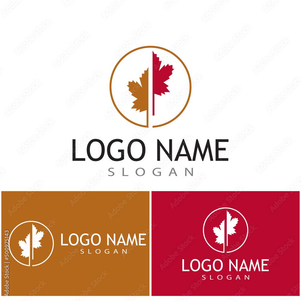 Maple leaf vector illustration design template Maple leaf vector illustration design template