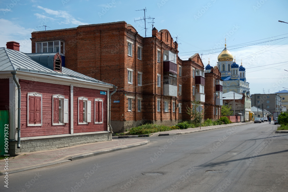 YELETS, Residential buildings on Mayakovsky street on a summer day YELETS, Residential buildings on Mayakovsky street on a summer day