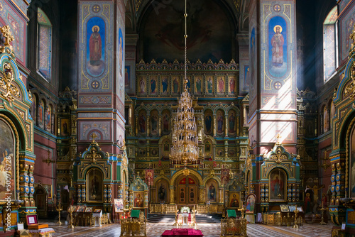 Interior of the Cathedral of the Ascension of the Lord in the city of Yelets  Lipetsk region