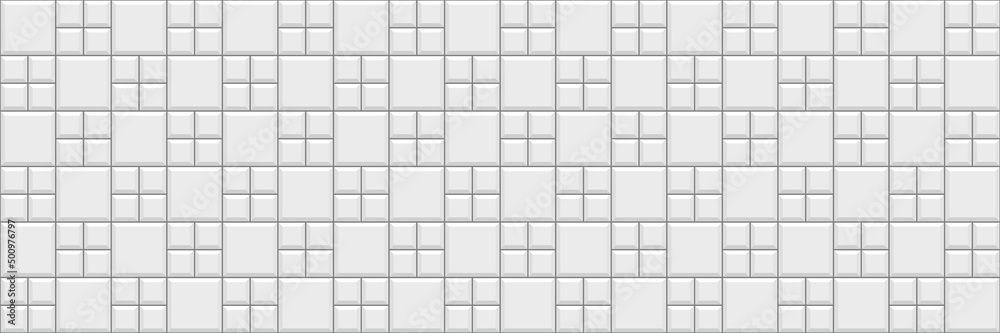 Paving slabs seamless pattern. Tile subway. Seamless metro background. White ceramic pattern. Kitchen backsplash. Cement texture. Apron faience print. Vintage stone surface. Vector illustration Paving slabs seamless pattern. Tile subway. Seamless metro background. White ceramic pattern. Kitchen backsplash. Cement texture. Apron faience print. Vintage stone surface. Vector illustration