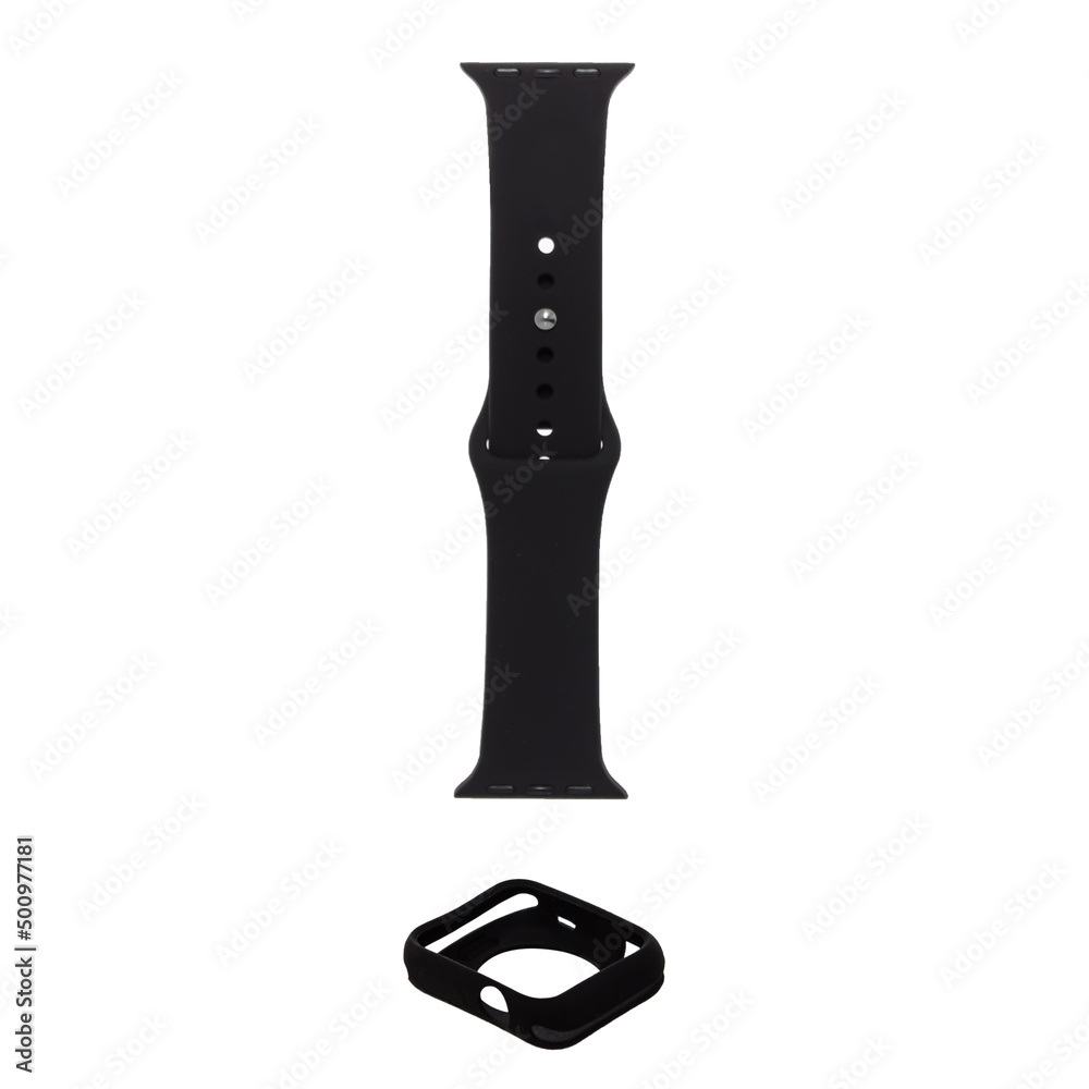 silicone strap for smart watches, on a white background in isolation silicone strap for smart watches, on a white background in isolation